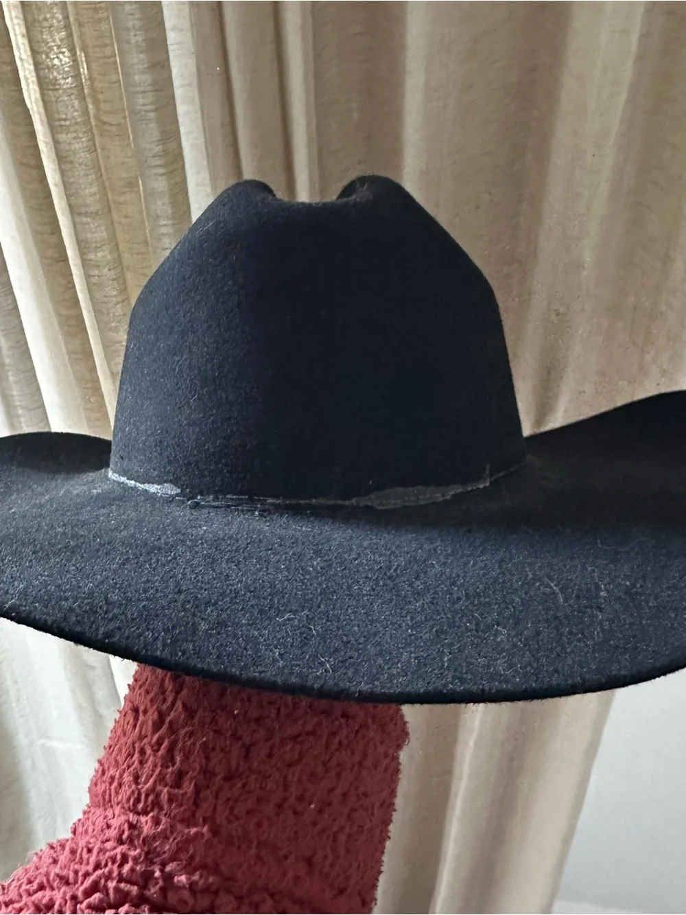 Justin by Milano Hat Co Black XX 100% wool cowboy hat western headwear size 7.5